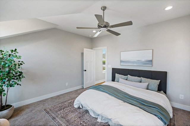 803 Arbor Trace Cir, Nashville, TN 37207 - bedroom with carpet floors, recessed lighting, baseboards, and lofted ceiling
