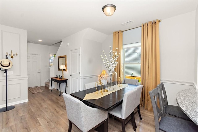 3294 Holiday Ln, Columbia, TN 38401 - dining space with recessed lighting, light wood-style flooring, and visible vents