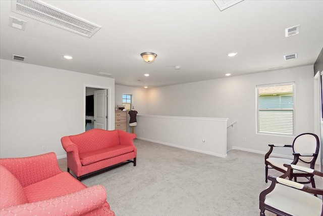3294 Holiday Ln, Columbia, TN 38401 - living room featuring light colored carpet and visible vents