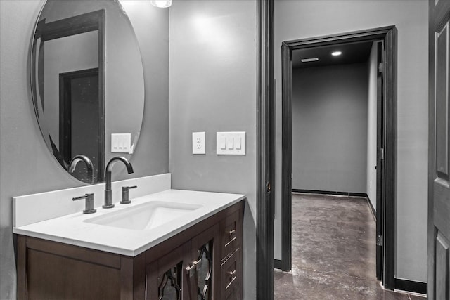 8360 Pinewood Rd, Lyles, TN 37098 - bathroom featuring vanity and concrete floors