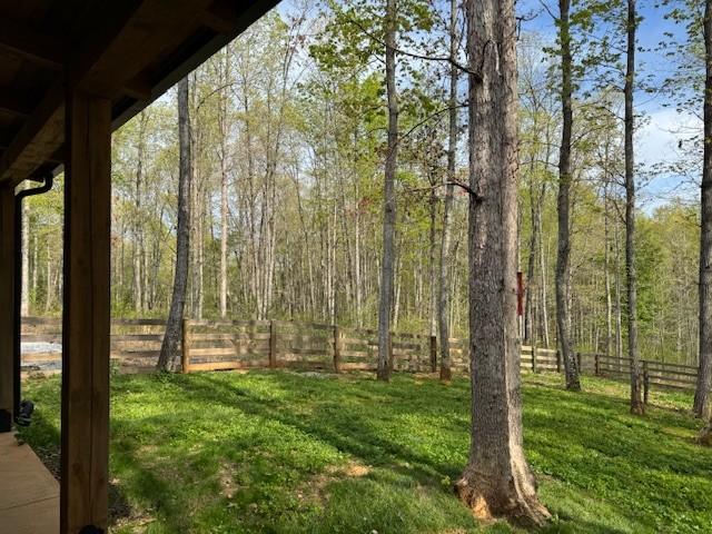8360 Pinewood Rd, Lyles, TN 37098 - view of yard featuring a view of trees and a fenced backyard