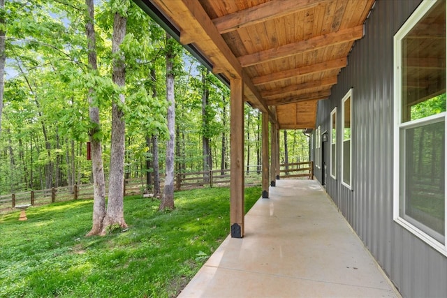 8360 Pinewood Rd, Lyles, TN 37098 - view of patio featuring fence