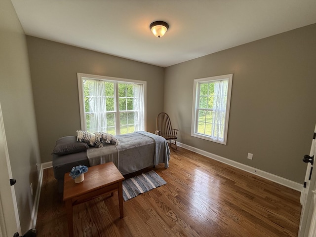 6591 Clear Creek Rd, Pulaski, TN 38478 - bedroom featuring multiple windows, baseboards, and wood finished floors