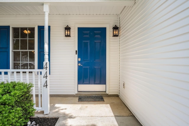 view of doorway to property