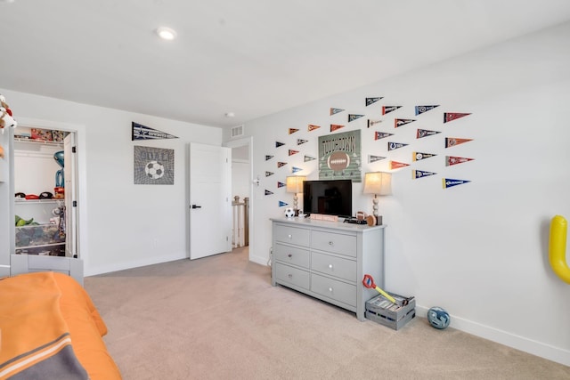 3012 Manchester Dr, Spring Hill, TN 37174 - bedroom featuring baseboards, visible vents, and light colored carpet