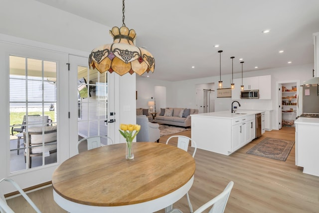 3012 Manchester Dr, Spring Hill, TN 37174 - dining space featuring recessed lighting and light wood finished floors