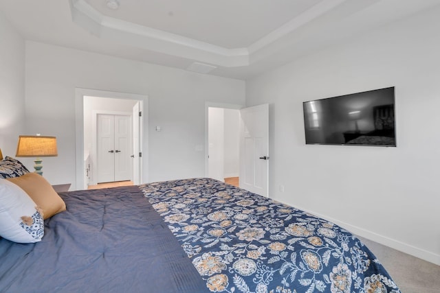 3012 Manchester Dr, Spring Hill, TN 37174 - bedroom with carpet flooring, baseboards, and a raised ceiling