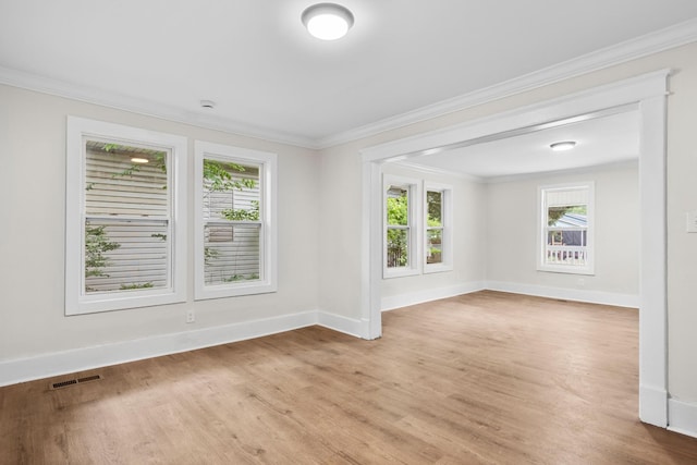 1903 S Orchard Knob Ave, Chattanooga, TN 37404 - spare room featuring crown molding, a wealth of natural light, and light wood-style floors