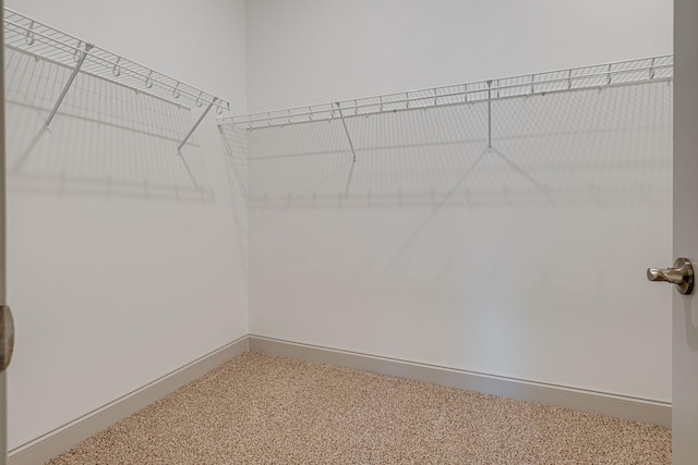 spacious closet with carpet flooring