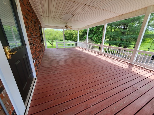 188 Bradford Hill Rd N, Brush Creek, TN 38547 - deck with ceiling fan