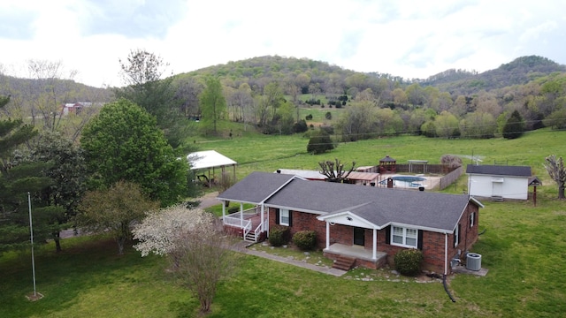 188 Bradford Hill Rd N, Brush Creek, TN 38547 - drone / aerial view with a mountain view
