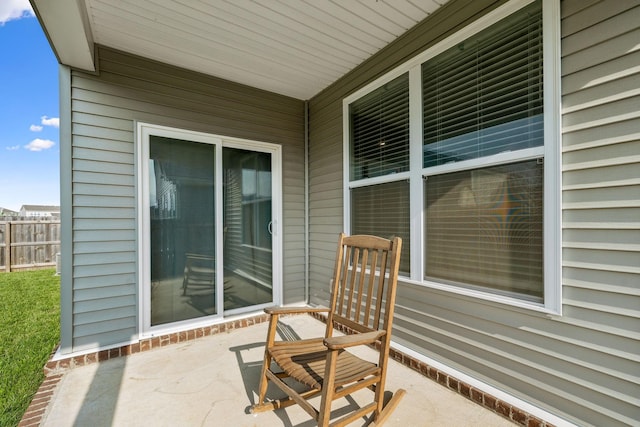 view of patio / terrace with fence