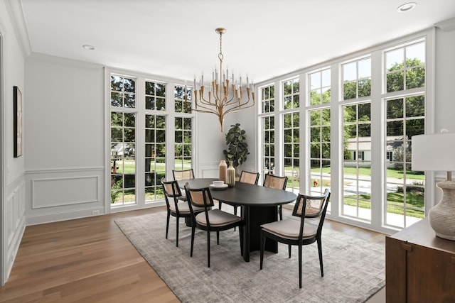 1105 Brookmeade Dr, Nashville, TN 37204 - dining space with an inviting chandelier, plenty of natural light, and wood finished floors