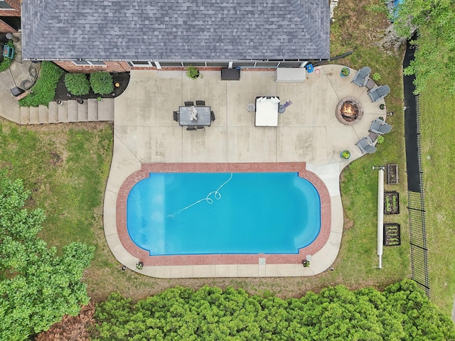 1353 Stewart Creek Rd, Murfreesboro, TN 37129 - aerial view of a pool