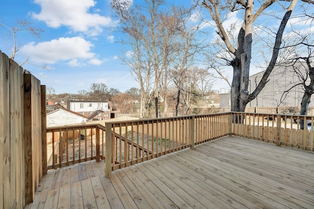 deck featuring a residential view
