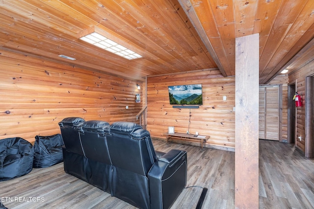 531 Gatlin Dr, Gatlinburg, TN 37738 - cinema with wooden ceiling and wood finished floors