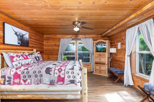 531 Gatlin Dr, Gatlinburg, TN 37738 - bedroom with wood ceiling, wood walls, and wood finished floors