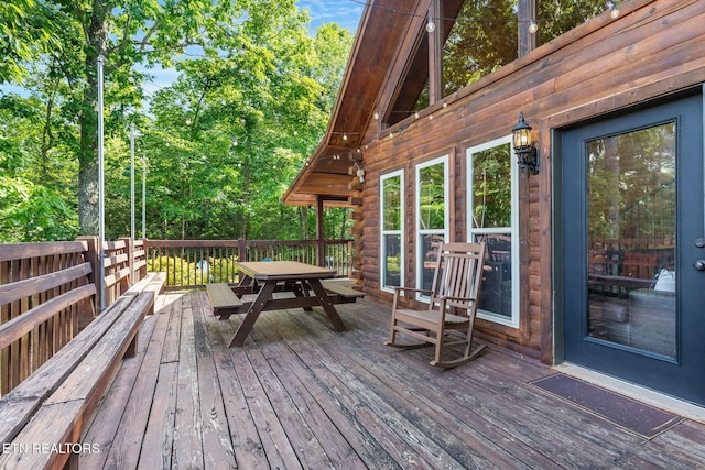 531 Gatlin Dr, Gatlinburg, TN 37738 - deck with outdoor dining space