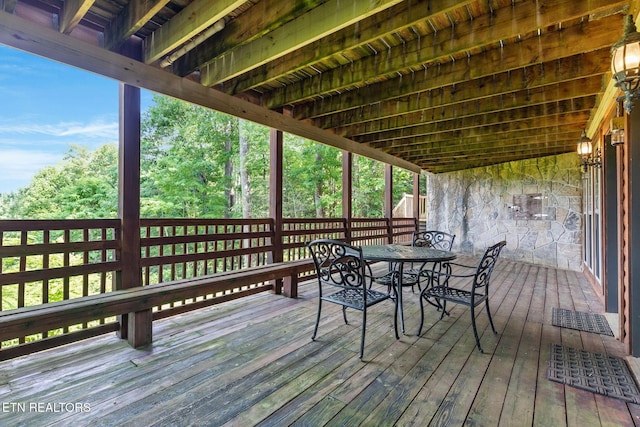 531 Gatlin Dr, Gatlinburg, TN 37738 - deck with outdoor dining space