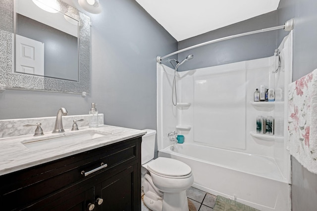 1032 Gordon Cir, Burns, TN 37029 - full bath featuring tile patterned floors, toilet, vanity, and shower / tub combination