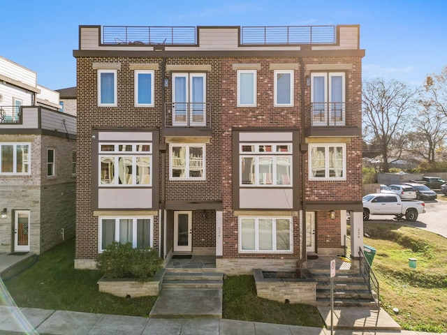 multi unit property with brick siding