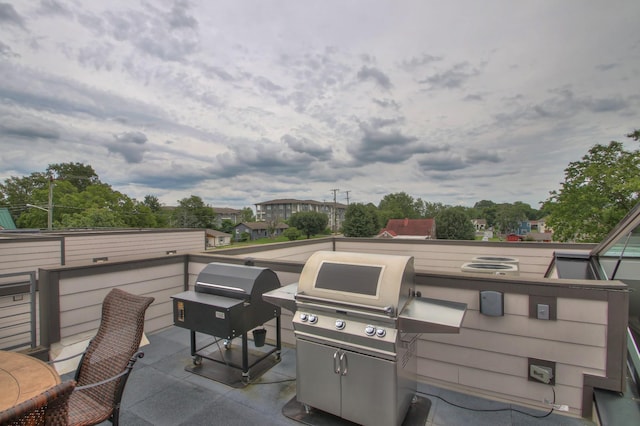 view of patio with grilling area
