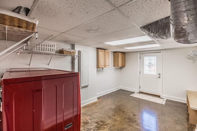 907 N Graycroft Ave, Madison, TN 37115 - basement with baseboards and a drop ceiling