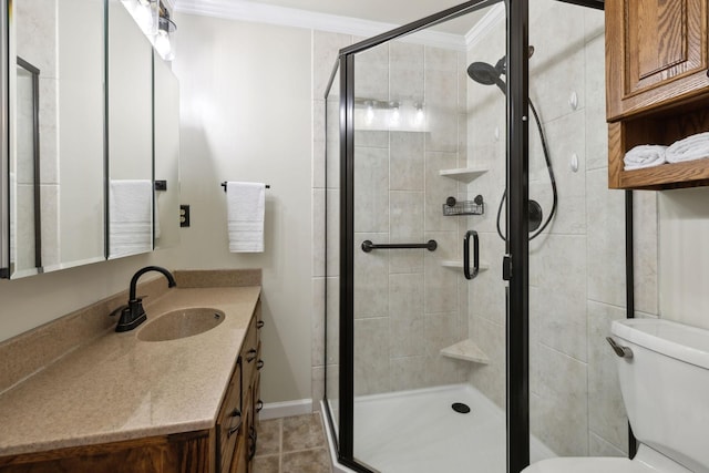 206 Evergreen Dr, Columbia, TN 38401 - full bathroom featuring vanity, a stall shower, and toilet