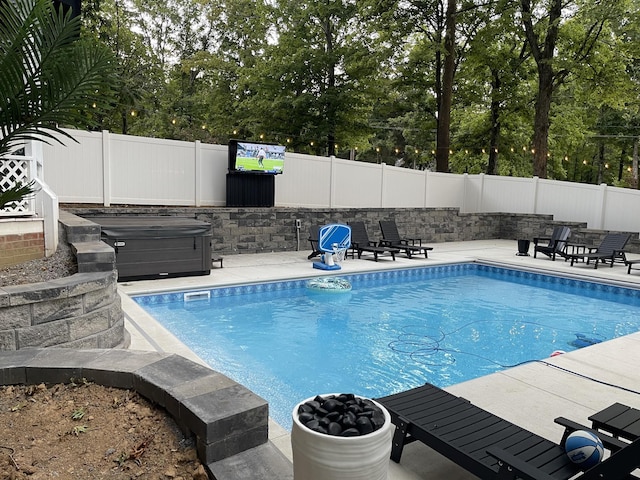 1505 Newmans Trl, Hendersonville, TN 37075 - view of swimming pool featuring a fenced backyard, a fenced in pool, and a patio area