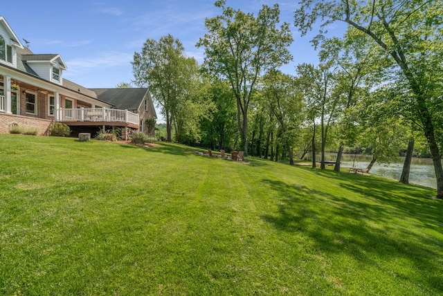 5959 River Trce, Nashville, TN 37218 - view of yard featuring a deck with water view