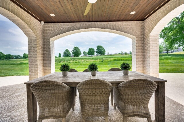 view of patio / terrace featuring outdoor dining area