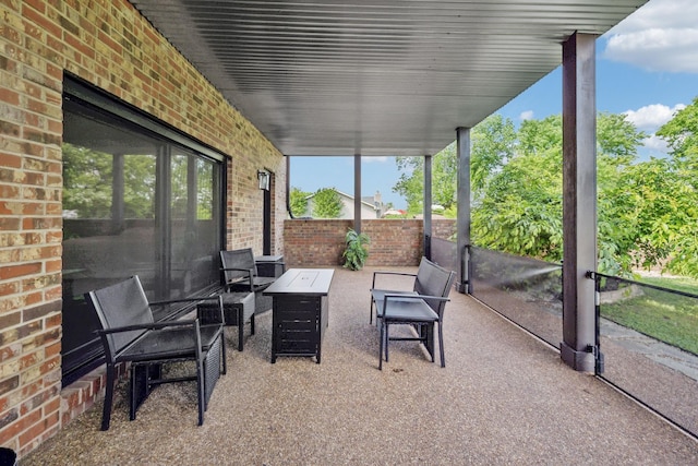 view of patio / terrace with fence
