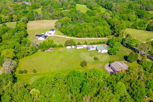 drone / aerial view featuring a rural view