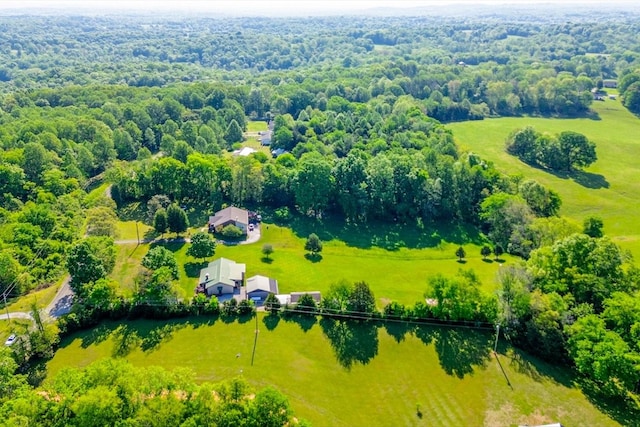 aerial view featuring a rural view