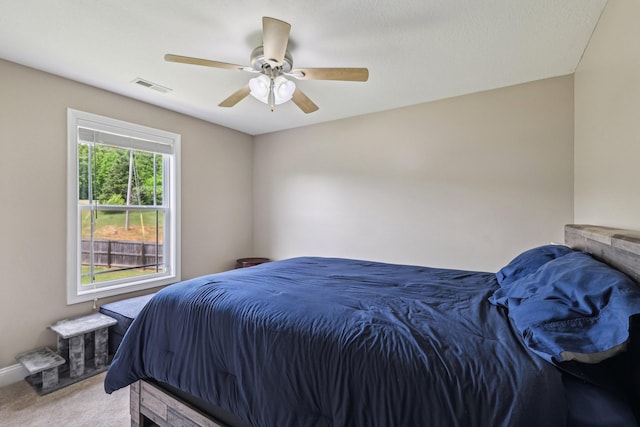 1792 Antler Rd, Woodlawn, TN 37191 - carpeted bedroom featuring baseboards, ceiling fan, and visible vents