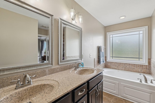 1792 Antler Rd, Woodlawn, TN 37191 - full bath with a sink, double vanity, a bath, and visible vents