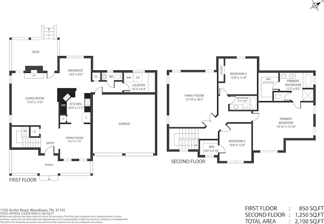 1792 Antler Rd, Woodlawn, TN 37191 - plan