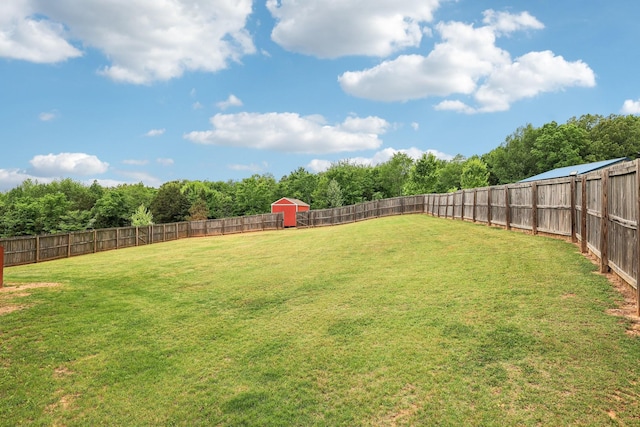 1792 Antler Rd, Woodlawn, TN 37191 - view of yard featuring a fenced backyard, an outdoor structure, and a shed
