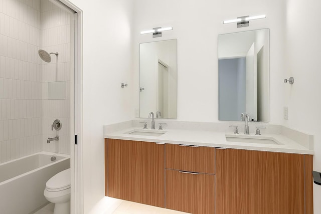 1017 12th Ave S Unit A, Nashville, TN 37203 - bathroom with double vanity and shower / washtub combination