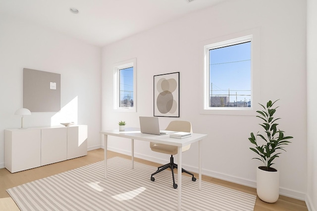 1017 12th Ave S Unit A, Nashville, TN 37203 - office area featuring light wood-style floors and baseboards