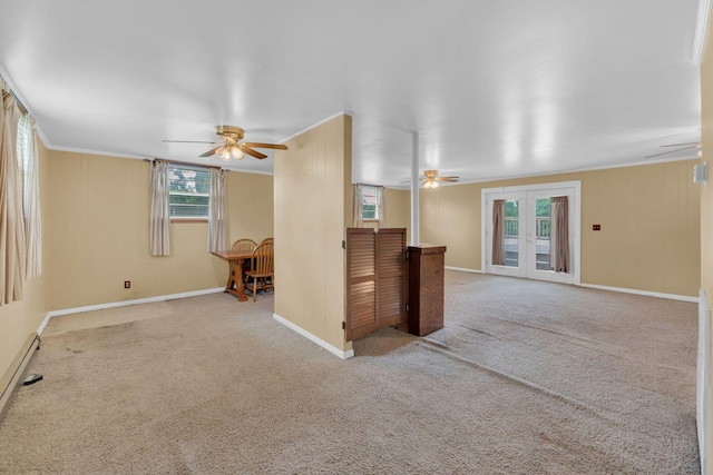 1416 Brannom Dr, Madison, TN 37115 - empty room featuring carpet, a ceiling fan, and a wealth of natural light