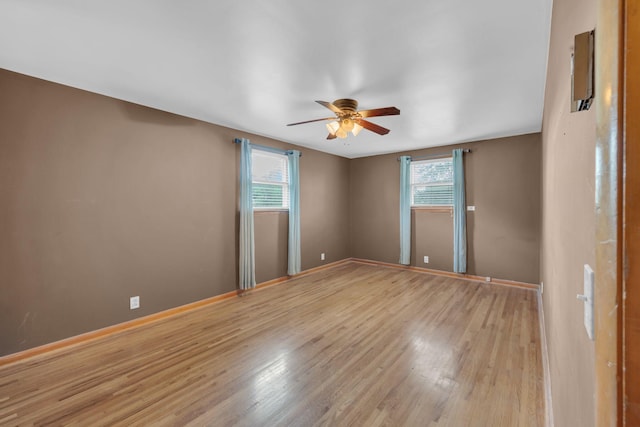 1416 Brannom Dr, Madison, TN 37115 - spare room featuring light wood-type flooring, baseboards, and ceiling fan