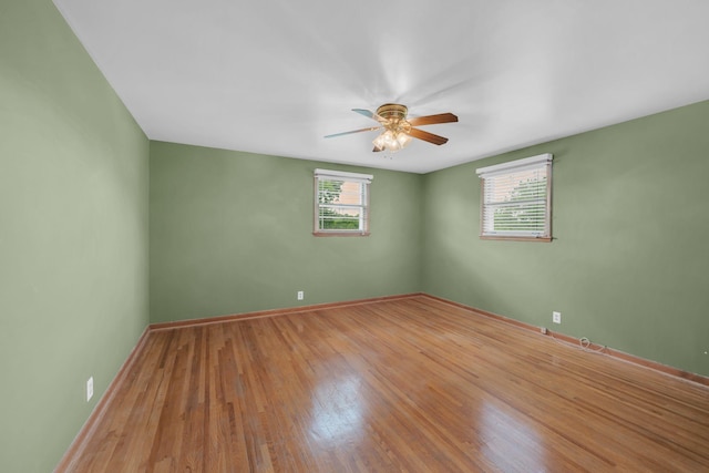 1416 Brannom Dr, Madison, TN 37115 - spare room with baseboards, a ceiling fan, and wood finished floors