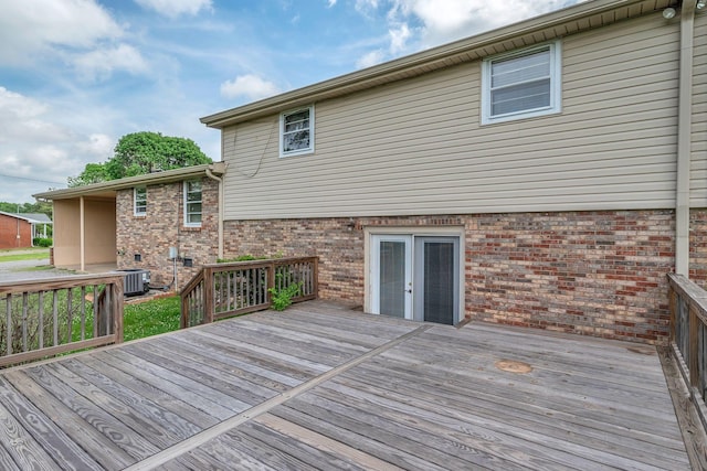 1416 Brannom Dr, Madison, TN 37115 - wooden terrace with central AC unit