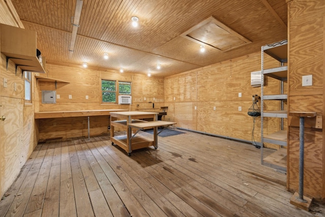 interior space with cooling unit and electric panel