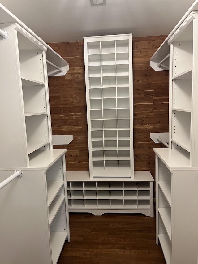 1101 Cross Creek Dr, Franklin, TN 37067 - walk in closet with dark wood-type flooring