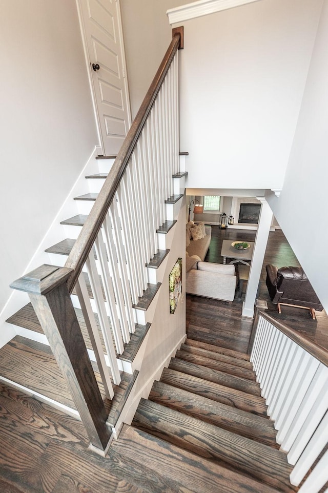 1092 Summerstar Cir, Gallatin, TN 37066 - staircase with a towering ceiling and wood finished floors