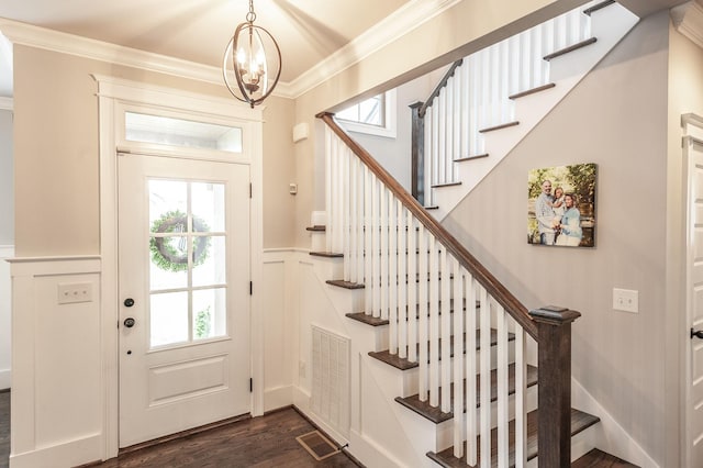 1092 Summerstar Cir, Gallatin, TN 37066 - foyer featuring crown molding, plenty of natural light, and stairway