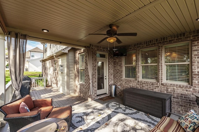 1092 Summerstar Cir, Gallatin, TN 37066 - view of patio featuring ceiling fan