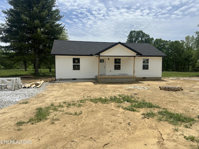 2765 Banner Springs Rd, Jamestown, TN 38556 - view of front of property with crawl space and covered porch